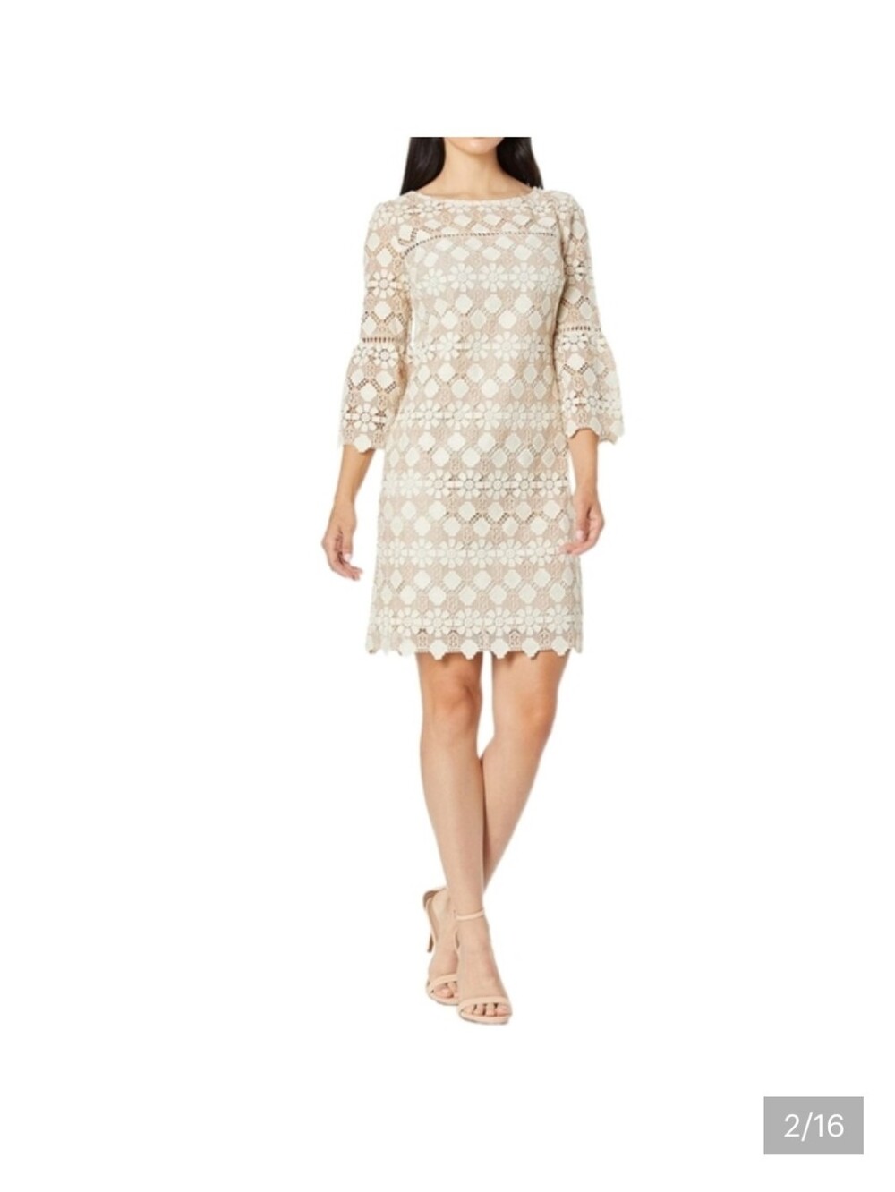 Trina Turk Ivory Crochet Lace Shift Dress NWT